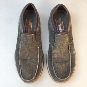 SKECHERS Men’s Relaxed Fit Creston Moseco Slip On Loafer Charcoal Size 9